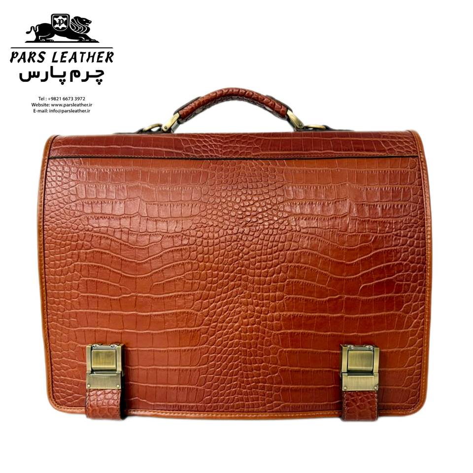d3a12cd9-2e78-4160-b0ad-19c579b1ce5e کیف اداری سرخانه بلند طرح کروکودیل - Image 1